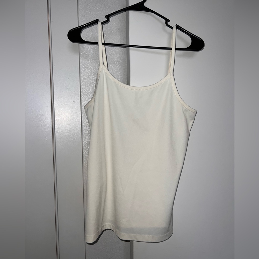 Satin Cream Spaghetti Strap Top